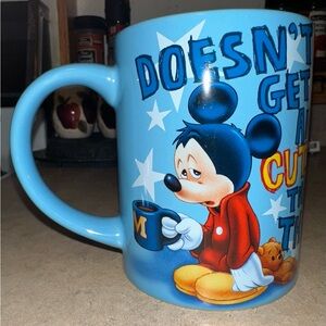 Disney Mickey Mouse “Doesn’t Get Any Cuter Than This” Coffe Mug Blue Jerry Leigh